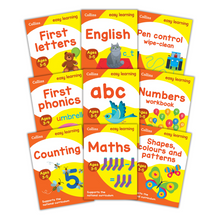 Load image into Gallery viewer, Nursery to Reception Easy Home Learning 9 Workbook bundle  Age 3-5 EYSF