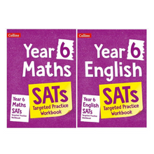 Load image into Gallery viewer, Year 6 SATs Maths & English Practice Workbook Bundle For Ages 10-11 KS2