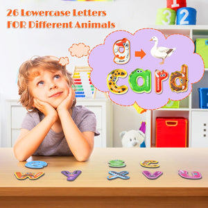 Fridge Magnets for Kids – Large Magnetic Letters, Numbers, Animals & Vehicles | Educational Toddler Learning Toys