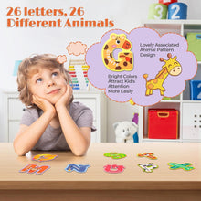 Load image into Gallery viewer, Fridge Magnets for Kids – Large Magnetic Letters, Numbers, Animals &amp; Vehicles | Educational Toddler Learning Toys