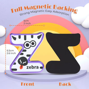 Fridge Magnets for Kids – Large Magnetic Letters, Numbers, Animals & Vehicles | Educational Toddler Learning Toys