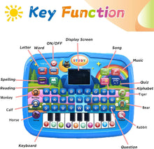 Load image into Gallery viewer, Educational Learning Tablet Toy for 1–5 Year Olds – Interactive Music &amp; Alphabet Gift for Boys &amp; Girls