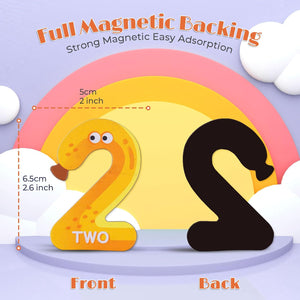Fridge Magnets for Kids – Large Magnetic Letters, Numbers, Animals & Vehicles | Educational Toddler Learning Toys