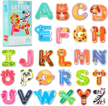 Load image into Gallery viewer, Fridge Magnets for Kids – Large Magnetic Letters, Numbers, Animals &amp; Vehicles | Educational Toddler Learning Toys