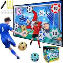 Load image into Gallery viewer, Children playing with a soccer game set in front of a screen displaying a soccer game.