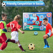 Load image into Gallery viewer, Children playing soccer with a digital scoreboard in the background
