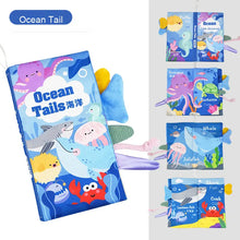 Load image into Gallery viewer, Baby Cloth Books With 3D Animal Tails - Touch and Feel Soft Books for Early Learning - Quiet Books for 0-3 Year Old Toddlers Kids