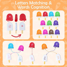 Load image into Gallery viewer, Puzzle Ice Cream Letter Pairing Toy – Educational Matching Set