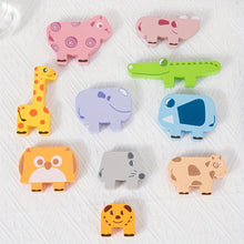 Load image into Gallery viewer, Wooden Animal Stacking Blocks – DIY Cartoon Balance &amp; Cognitive Puzzle Toy