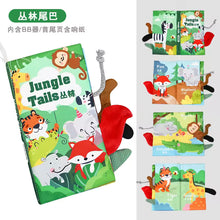 Load image into Gallery viewer, Baby Cloth Books With 3D Animal Tails - Touch and Feel Soft Books for Early Learning - Quiet Books for 0-3 Year Old Toddlers Kids