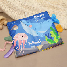 Load image into Gallery viewer, Baby Cloth Books With 3D Animal Tails - Touch and Feel Soft Books for Early Learning - Quiet Books for 0-3 Year Old Toddlers Kids