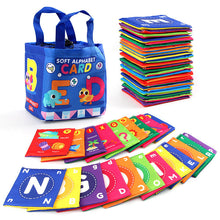 Load image into Gallery viewer, 26-Piece Soft Cloth Educational Toy Set – Animal &amp; Alphabet Cognition Learning Cards