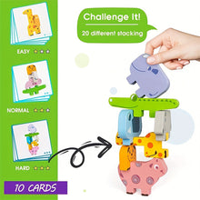 Load image into Gallery viewer, Wooden Animal Stacking Blocks – DIY Cartoon Balance &amp; Cognitive Puzzle Toy