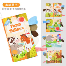 Load image into Gallery viewer, Baby Cloth Books With 3D Animal Tails - Touch and Feel Soft Books for Early Learning - Quiet Books for 0-3 Year Old Toddlers Kids