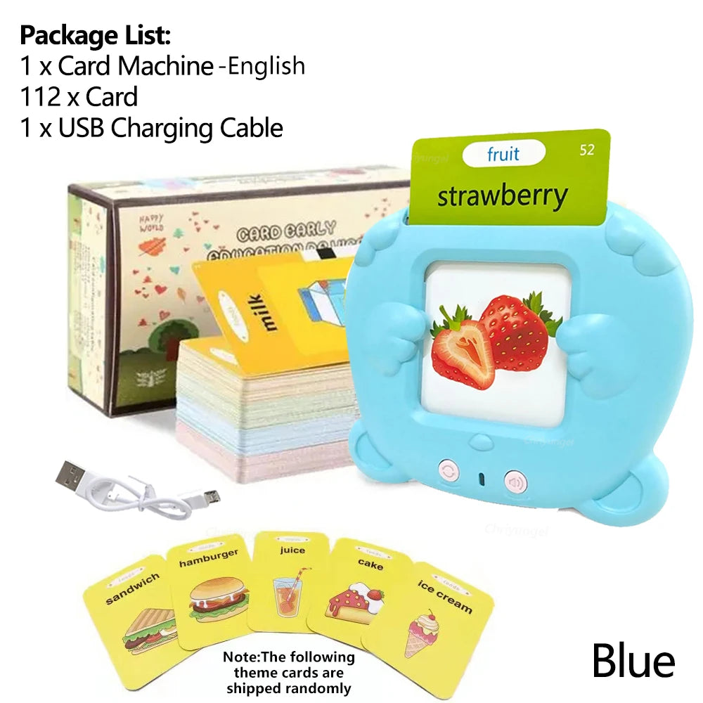 Montessori Language Development Talking Flash Cards Educational Toy for Early Learning Age 2-6
