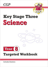 Load image into Gallery viewer, CGP Year 8 Science Targeted Workbook cover