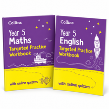 Load image into Gallery viewer, Collins Year 5 Maths and English Targeted Practice Workbooks 2 book bundle