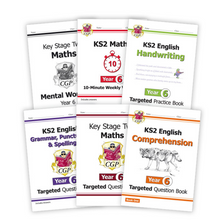 Load image into Gallery viewer, Year 6 Maths and English Home Learning Workbook Bundle for Ages 10 to 11 KS2