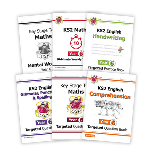 Year 6 Maths and English Home Learning Workbook Bundle for Ages 10 to 11 KS2