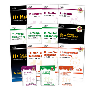 11+ CEM 15 Practice Workbook Bundle for Year 6 Ages 10-11 KS2