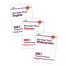 Load image into Gallery viewer, Year 7 Maths English &amp; Science Workbook Bundle for ages 11-12 KS3