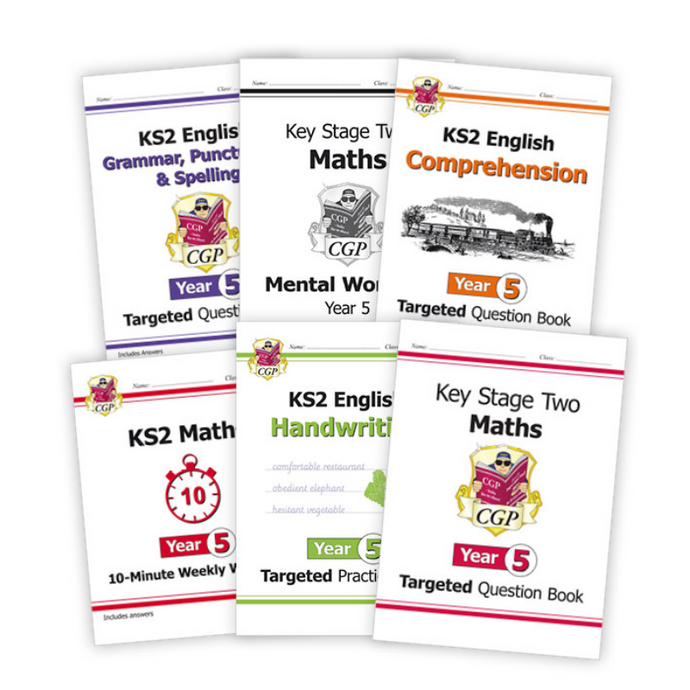 Year 5 Maths and English Home Learning Workbook Bundle for 9 to 10 year olds KS2
