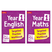 Load image into Gallery viewer, Year 1 Maths &amp; English Targeted Practice Workbook for age 5 to 6 KS1