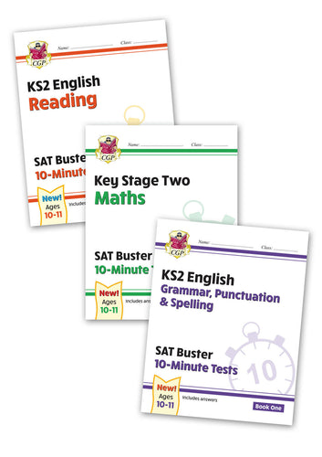 Year 6 Maths & English 10-Minute SATS Buster Test Bundle 1 For Ages 10-11  KS2