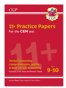 11+ CEM 7 Practice Workbook Bundle for Year 5 Ages 9-10 KS2