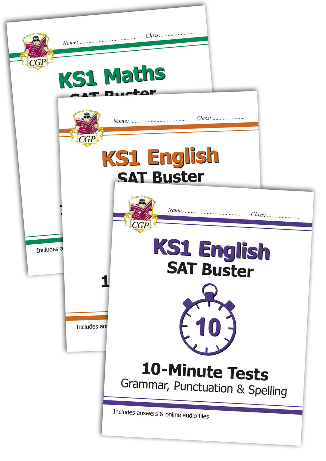 Year 2 Maths and English 10-Minute SATs Work Book Bundle 1 For Ages 6-7 KS1