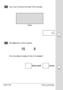 Year 2 Maths SATS Practice Paper Bundle KS1 Pack 1 & 2 for ages 6 to 7