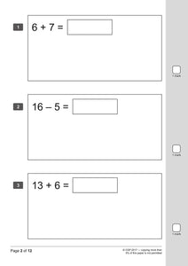 Year 2 Maths SATS Practice Paper Bundle KS1 Pack 1 & 2 for ages 6 to 7