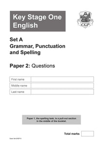 Year 2 English SATs Practice Paper Bundle KS1 Pack 1 & 2 for ages 6 to 7