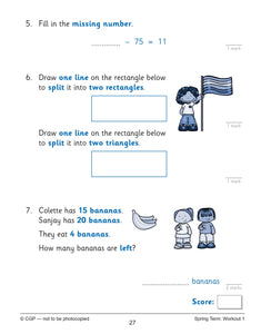 Year 2 Maths and English Home Learning Workbook Bundle for 6 to 7 KS1