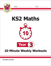 Load image into Gallery viewer, Year 3 Maths and English 10 Min Test Workbook Bundle for 7 to 8 year olds KS2