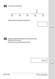 Year 2 Maths SATS Practice Paper Bundle KS1 Pack 1 & 2 for ages 6 to 7