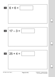 Year 2 Maths SATS Practice Paper Bundle KS1 Pack 1 & 2 for ages 6 to 7