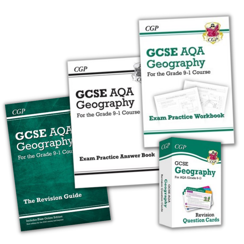 AQA GCSE 9-1 Geography Revision & Test Practise Bundle for KS4