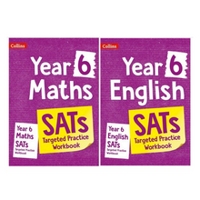 Load image into Gallery viewer, Year 6 SATs Maths &amp; English Practice Workbook Bundle For Ages 10-11 KS2